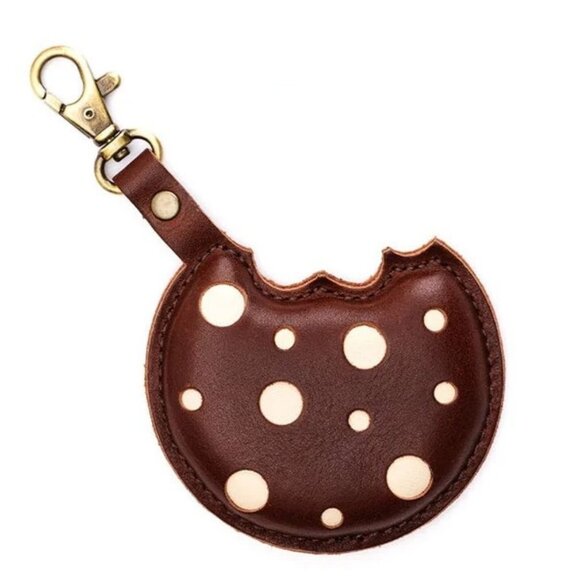 Portland Leather Accessories - Portland Leather, Cookie Keychain - Cognac/Bone, BNNU